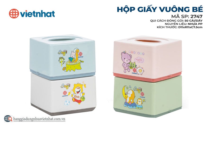 Hộp giấy vuông bé 2747