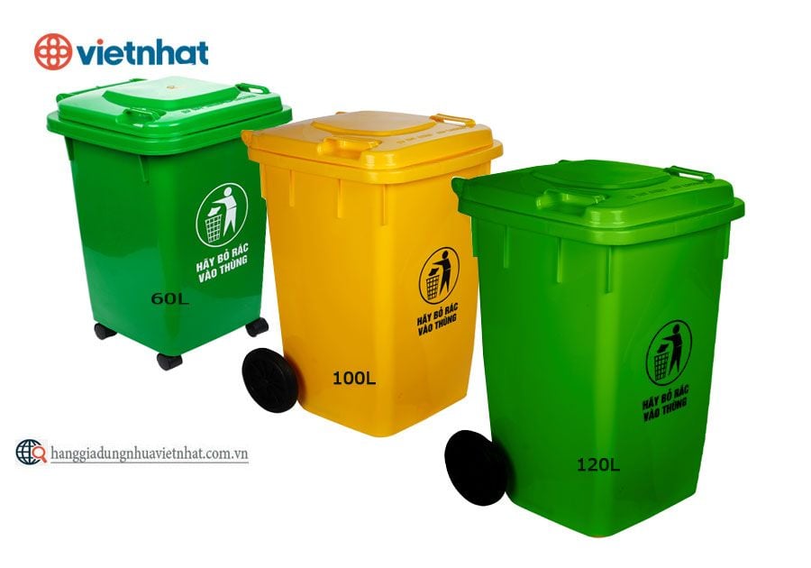 Thùng rác có bánh xe 60L 5345