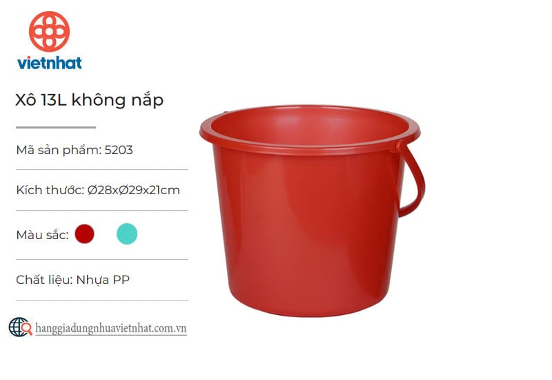 Xô 13L không nắp