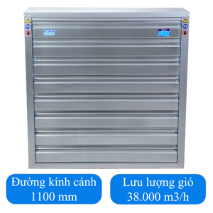 Quạt vuông gián tiếp Superwin có lá sách SPW 1220 (Điện 220)