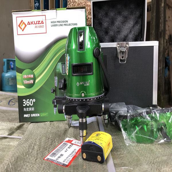 Máy cân mực laser 5 tia xanh Akuza AK-686D