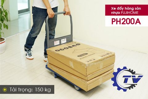 Xe đẩy hàng 4 bánh sàn nhựa FUJIHOME PH200A