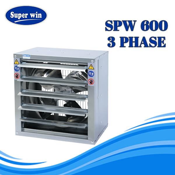 Quạt thông gió vuông trực tiếp Super Win SPW600 (220V)