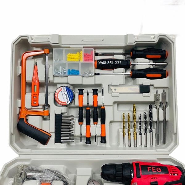 Máy khoan bắt vít dùng pin FEG EG-B12CD Kèm Phụ Kiện