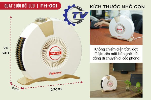 Quạt sưởi đối lưu mini FUJIHOME FH-001