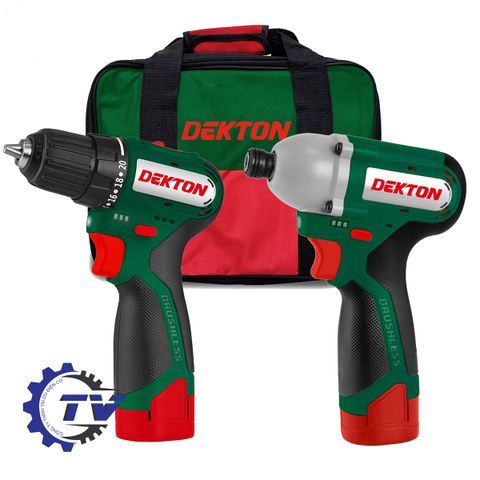 Combo máy khoan máy bắn vít dùng pin Dekton 16.8V