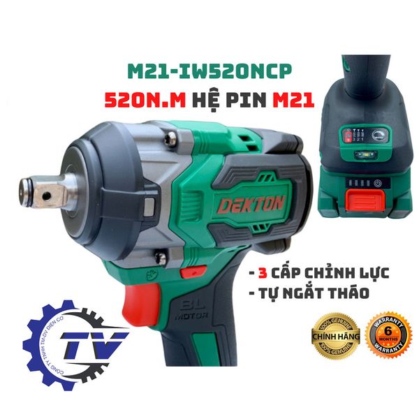 Thân Máy Siết Bulong Pin Dekton M21-IW520NCP