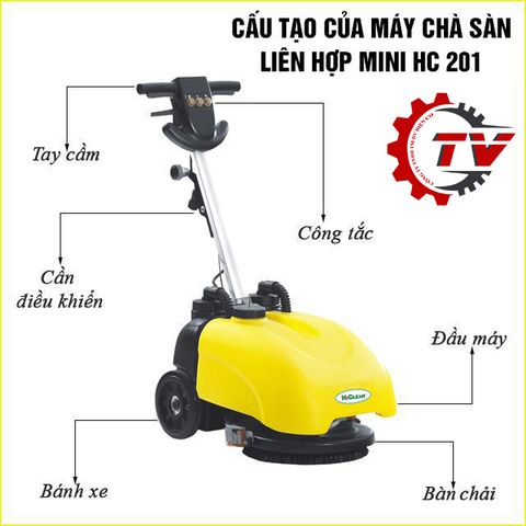 Máy Chà Sàn Liên Hợp Mini HiClean HC201
