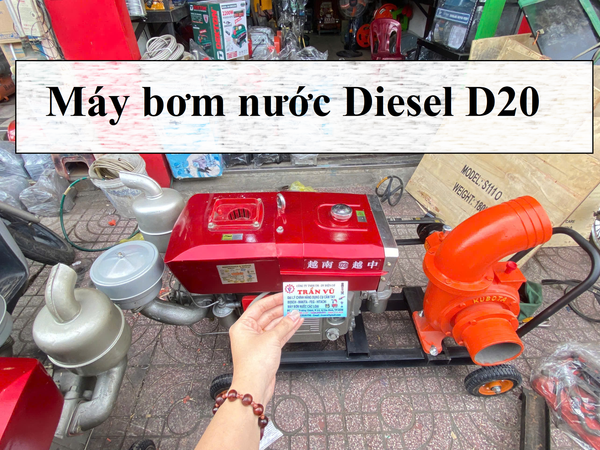 Máy Bơm Nước Kubota Đầu Nổ Diesel D20