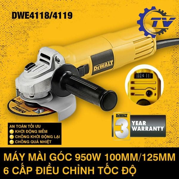 Máy Mài Góc Dewalt DWE4119-B1