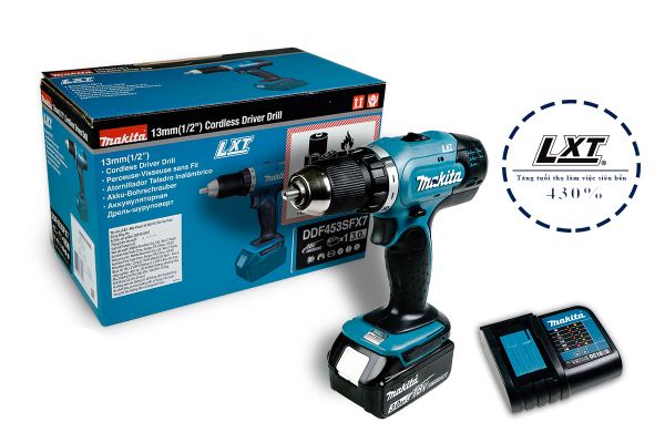 Máy khoan vặn vít dùng pin Makita DDF453SFX7