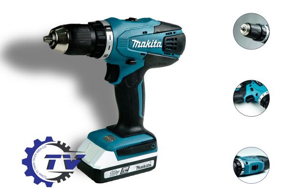 Máy khoan vặn vít dùng pin Makita DF457DWE 18v