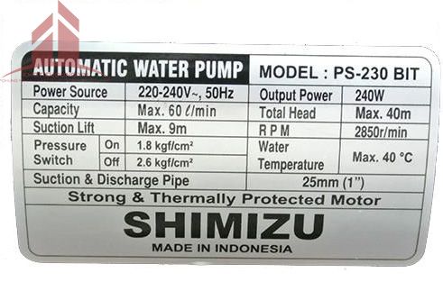 Máy bơm nước tăng áp Shimizu PS-230 BIT