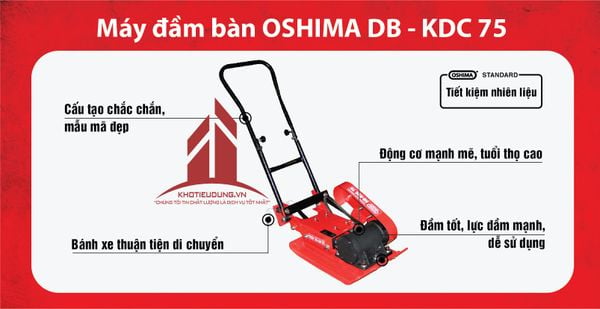 Đầm bàn không động cơ Oshima DB-KDC-75