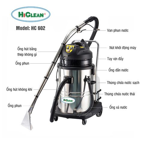 Máy Giặt Thảm Phun Hút HiClean HC602