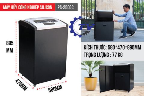Máy Hủy Tài Liệu Công Nghiệp Silicon PS-2500C