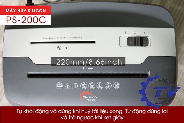 Máy hủy tài liệu Silicon PS-200C