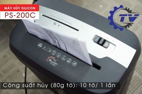Máy hủy tài liệu Silicon PS-200C