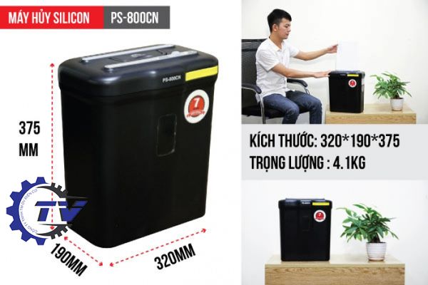 Máy hủy tài liệu Silicon PS-800CN