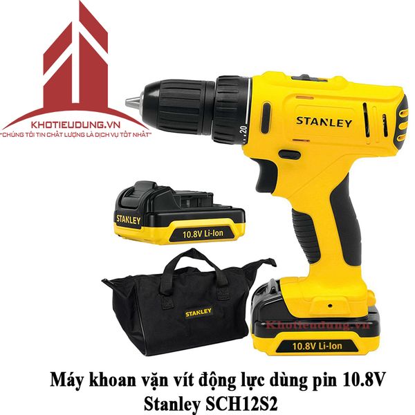 Máy khoan vặn vít động lực dùng pin 10.8V Stanley SCH12S2