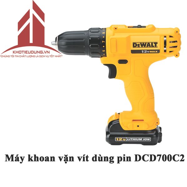 Máy khoan vặn vít dùng pin Dewalt DCD700C2