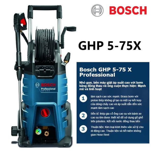 Máy phun xịt rửa cao áp Bosch GHP 5-75X