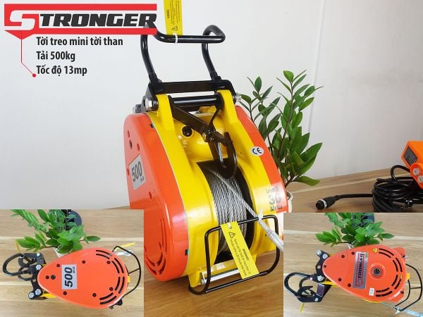 Máy tời điện mini STRONGER 500kg CS-500