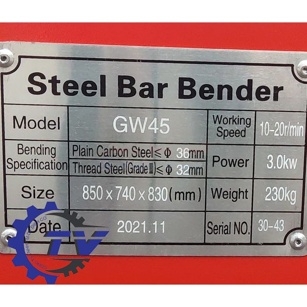 Máy uốn sắt Đông Phong GW45