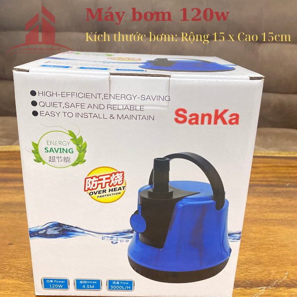 Máy Bơm Hồ Cá Điều Chỉnh Lưu Lượng Sanka 220v 40,60,80,100,120w