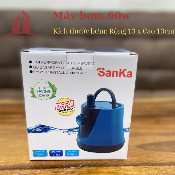 Máy Bơm Hồ Cá Điều Chỉnh Lưu Lượng Sanka 220v 40,60,80,100,120w