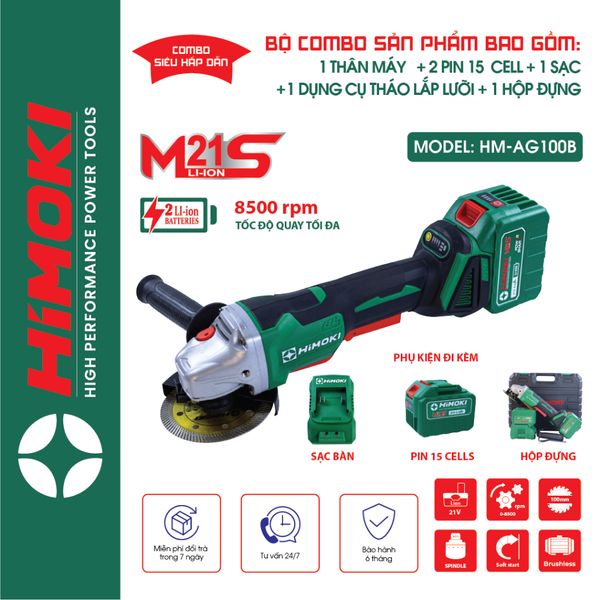 Máy Cắt Pin Cầm Tay Himoki HM-Ag100B