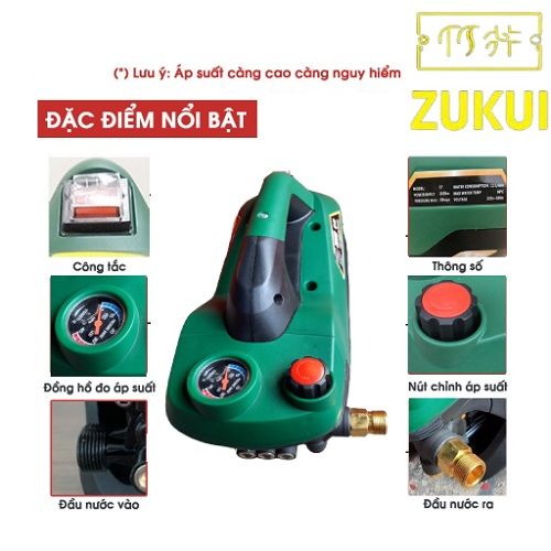 Máy Xịt Rửa Xe Chỉnh Áp Zukui S7
