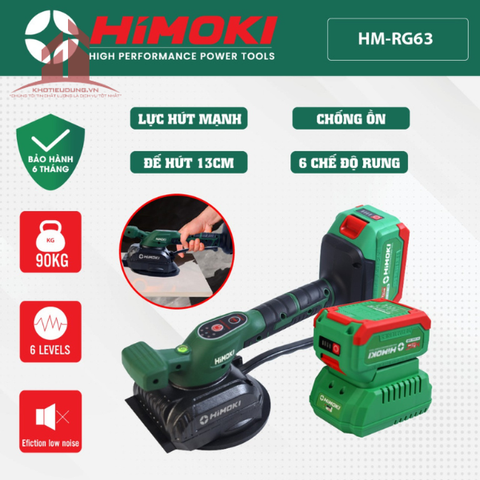 Máy Rung Hít Gạch Pin Himoki HM-RG63