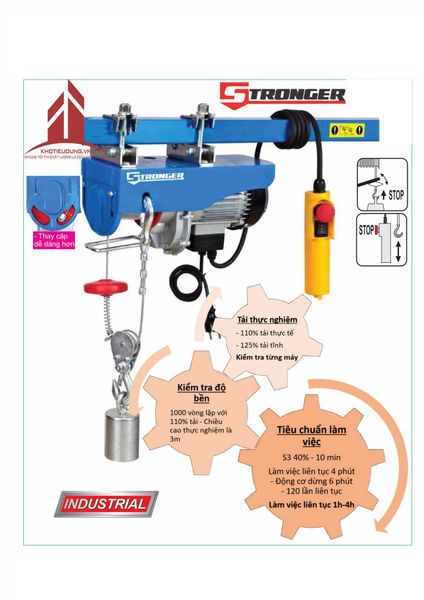 TỜI ĐIỆN MINI 250-500KG STRONGER YT-500B