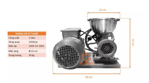 Máy Đùn Thịt Cối 22 KPT Gang