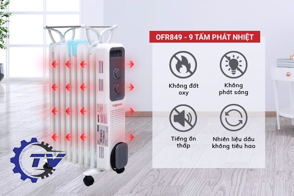 Máy sưởi dầu FUJIHOME OH849