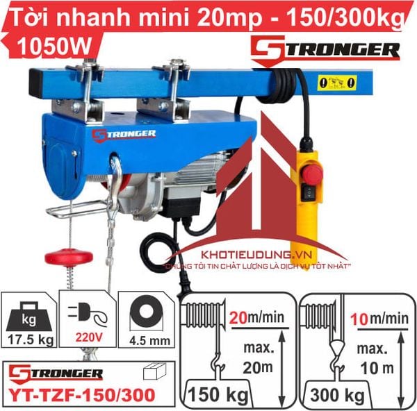 Máy tời điện nhanh mini STRONGER YT-TZF-150/300