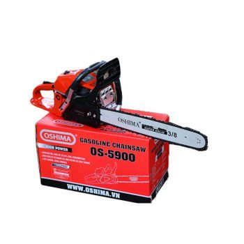 Máy cưa xích chạy xăng Oshima 5900 đỏ-đen 58cc