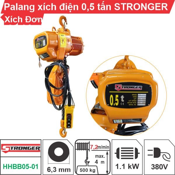 Palang xích điện Stronger HHBB0.5-01 (DC)