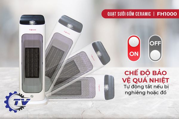 Quạt sưởi gốm Ceramic để bàn FujiHome FH1000