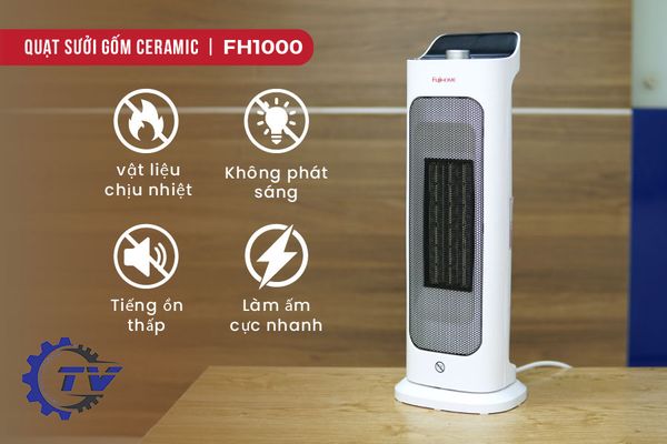 Quạt sưởi gốm Ceramic để bàn FujiHome FH1000