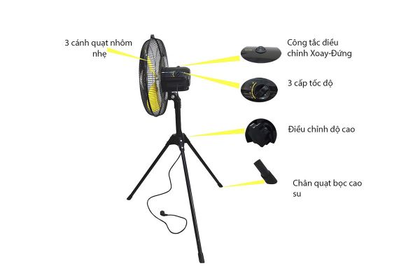 Quạt đứng công nghiệp 18 inch Stanley SLF304616T