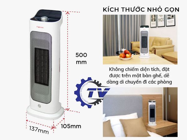 Quạt sưởi gốm Ceramic để bàn FujiHome FH1000