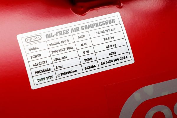 Máy Nén Khí Oshima 40L Không Dầu