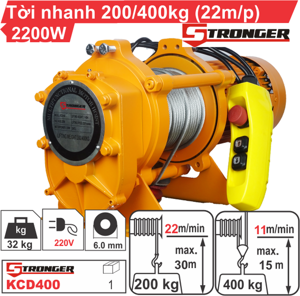 Tời nhanh Stronger KCD400