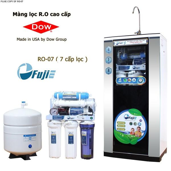 Máy Lọc Nước Tinh Khiết RO Thông Minh FujiE RO-07 CAB (7 Cấp Lọc- Bao Gồm Tủ Cường Lực)