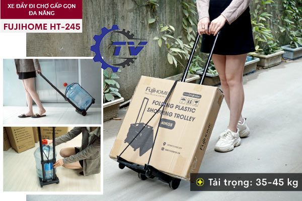 Xe đẩy đi chợ gấp gọn đa năng FUJIHOME HT-245