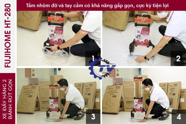 Xe Đẩy Hàng 2 Bánh Rút Gọn FUJIHOME HT-280