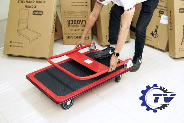 Xe đẩy hàng sàn thép 4 bánh FUJIHOME HT-430