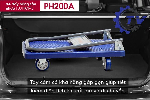 Xe đẩy hàng 4 bánh sàn nhựa FUJIHOME PH200A